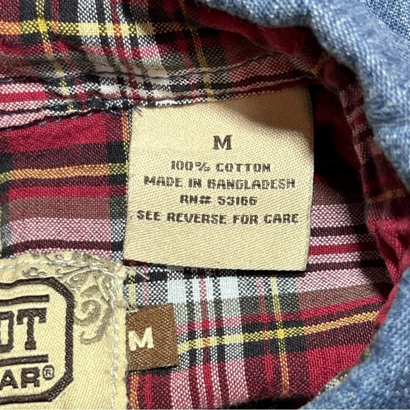 CE Schmidt Workwear Fit For Her Womens Medium Blue Denim Button Front Shirt - Picture 5 of 12